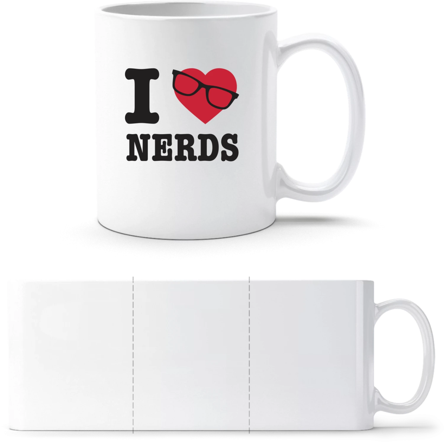 I Love Nerds - White White mug - front