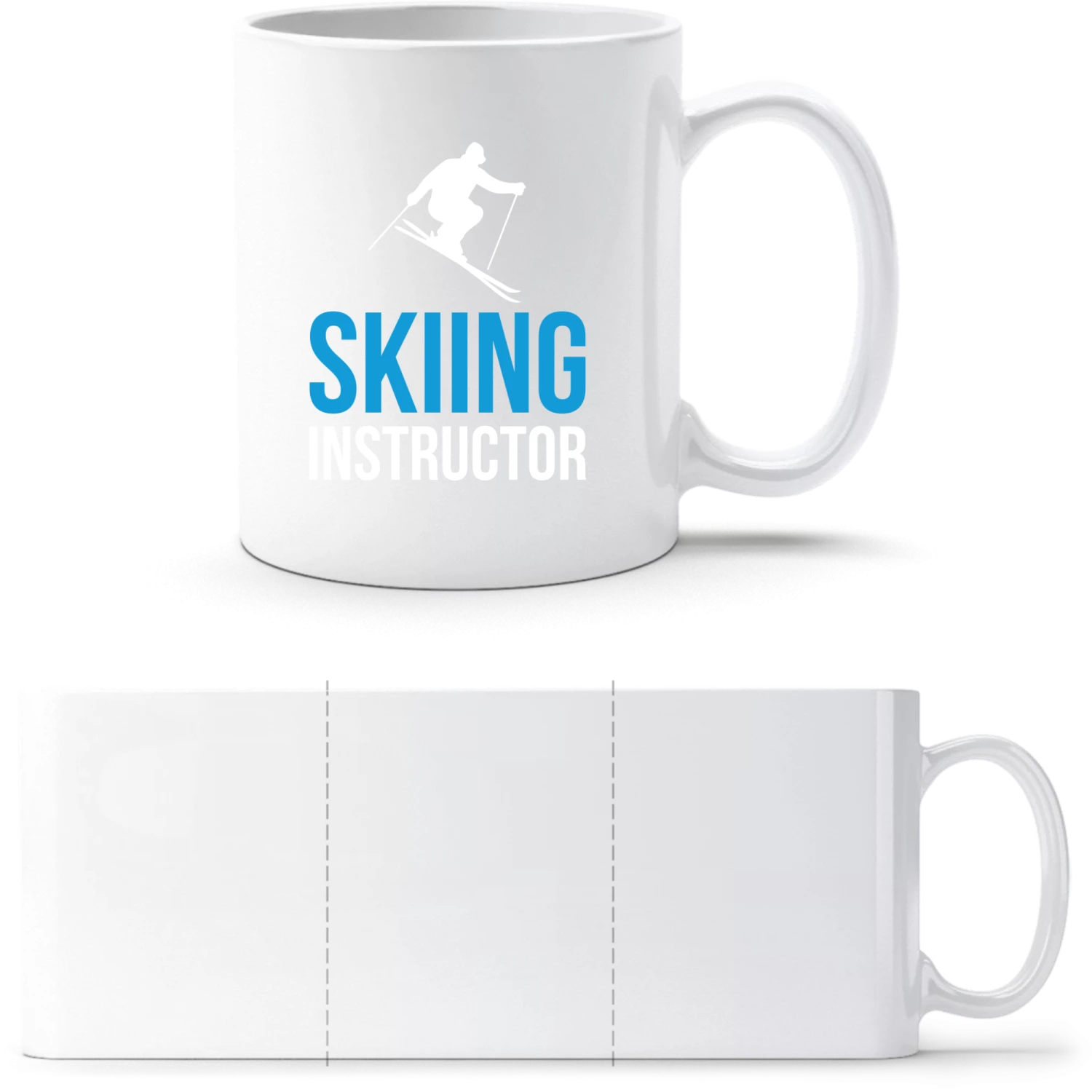 Skiing Instructor - White White mug - front