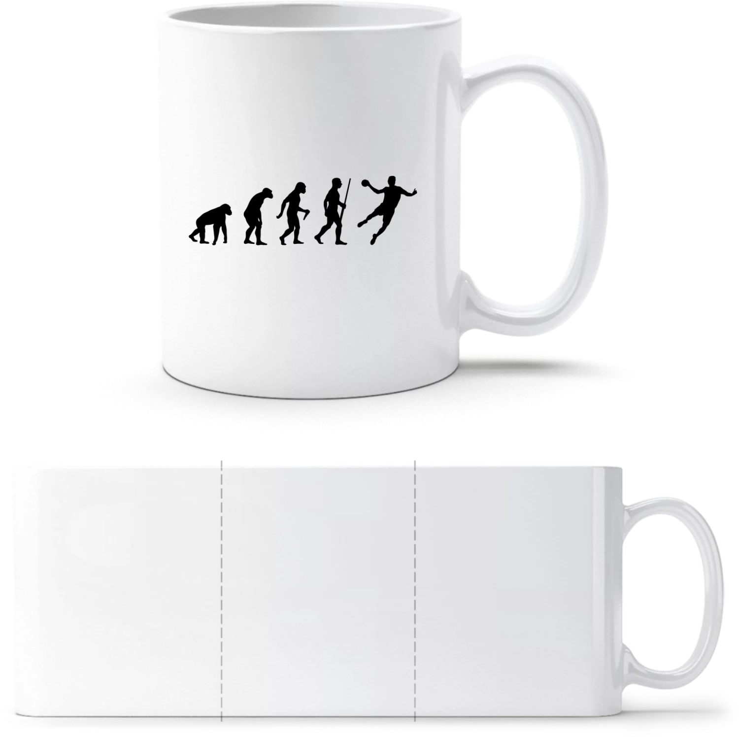Handball Evolution - White White mug - front