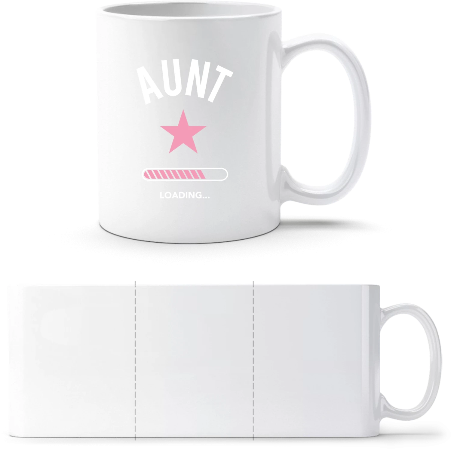 Future Aunt Loading - White White mug - front