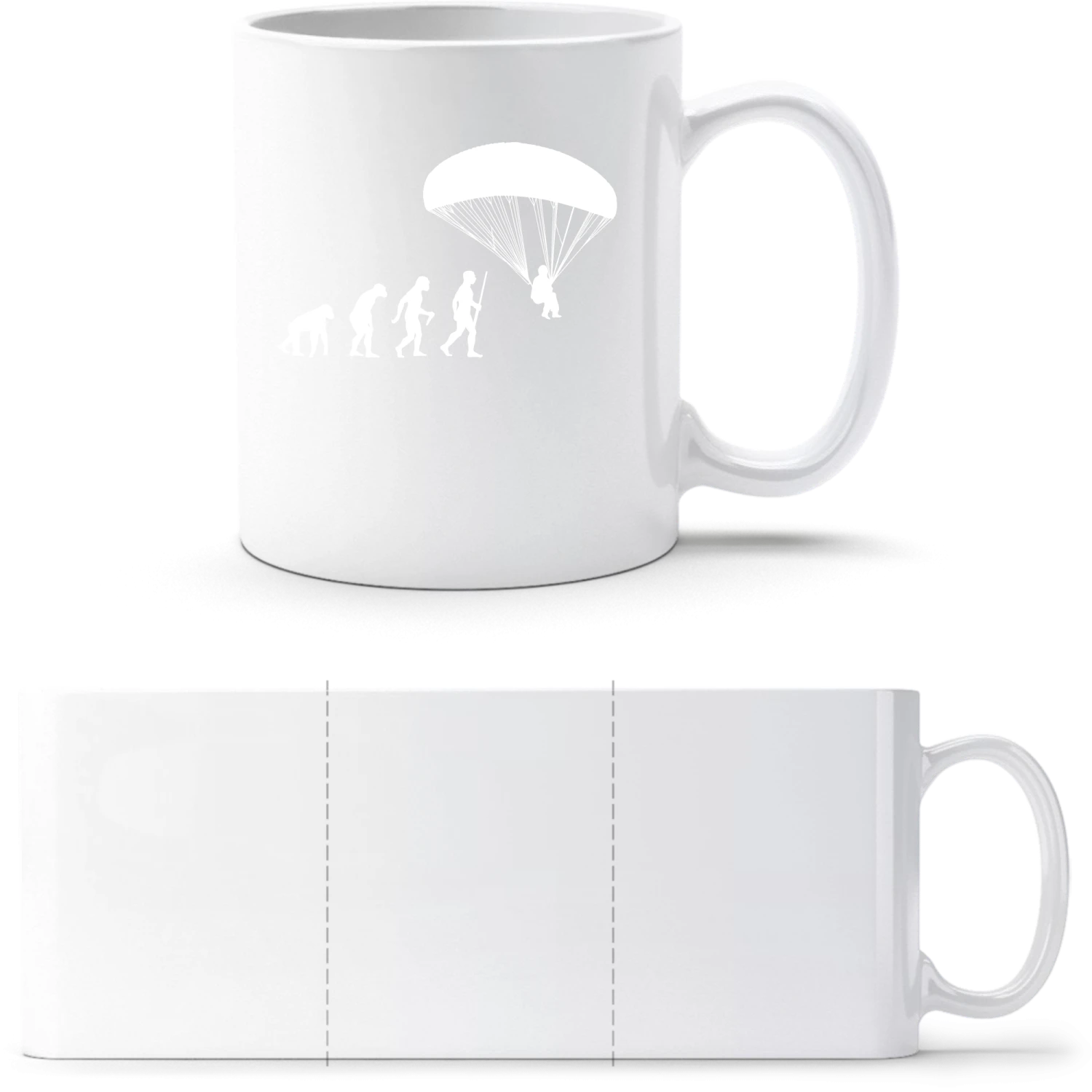 Paragliding Evolution - White White mug - front