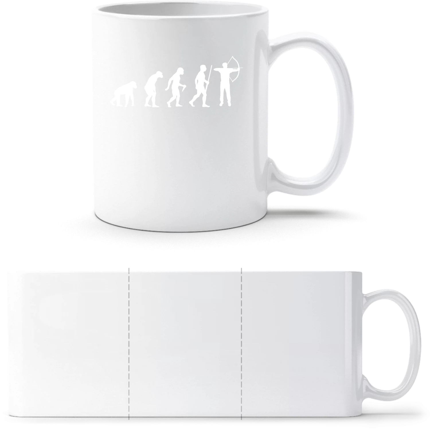 Archery Evolution - White White mug - front