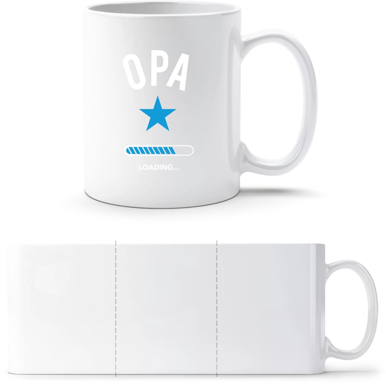 Werdender Opa Loading - White White mug - front