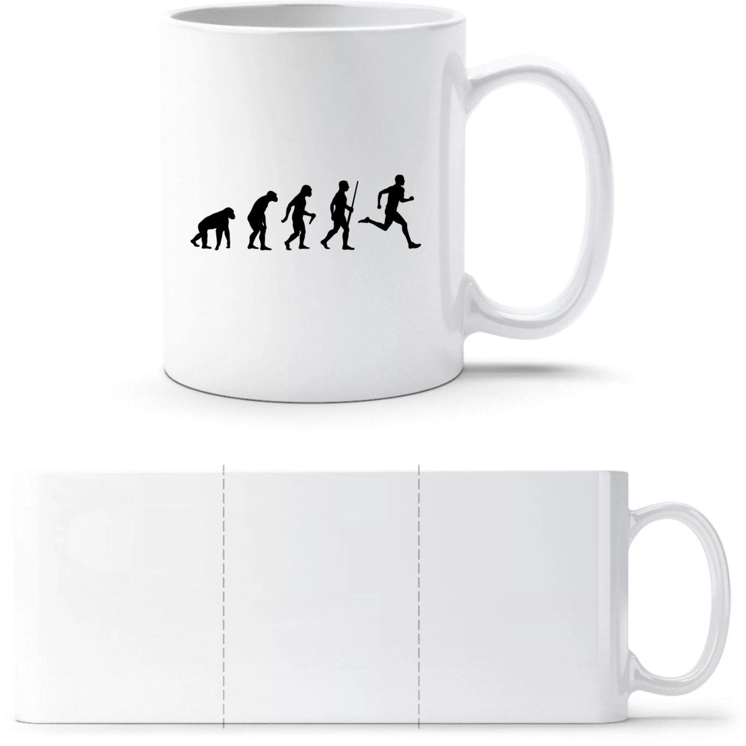 Runner Evolution - White White mug - front