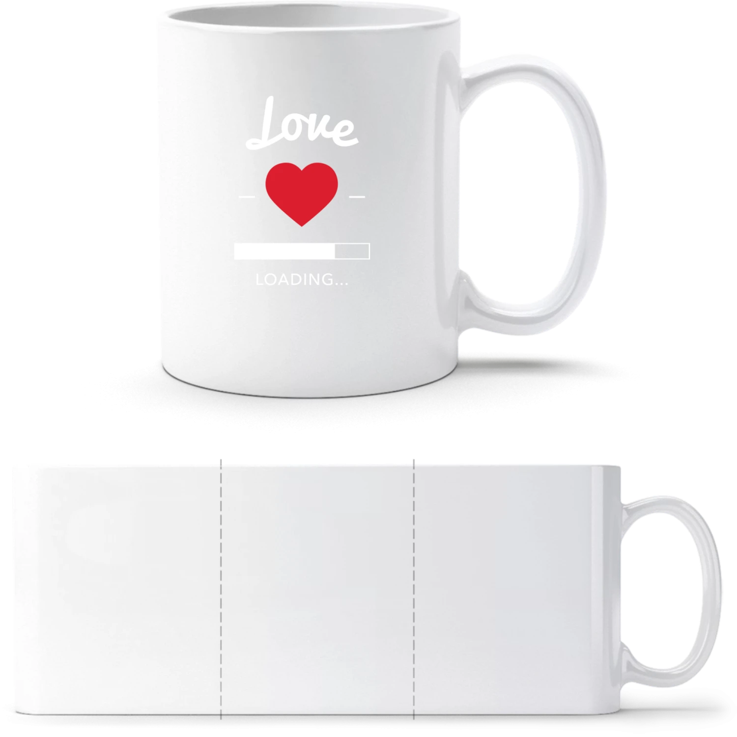 Love loading - White White mug - front