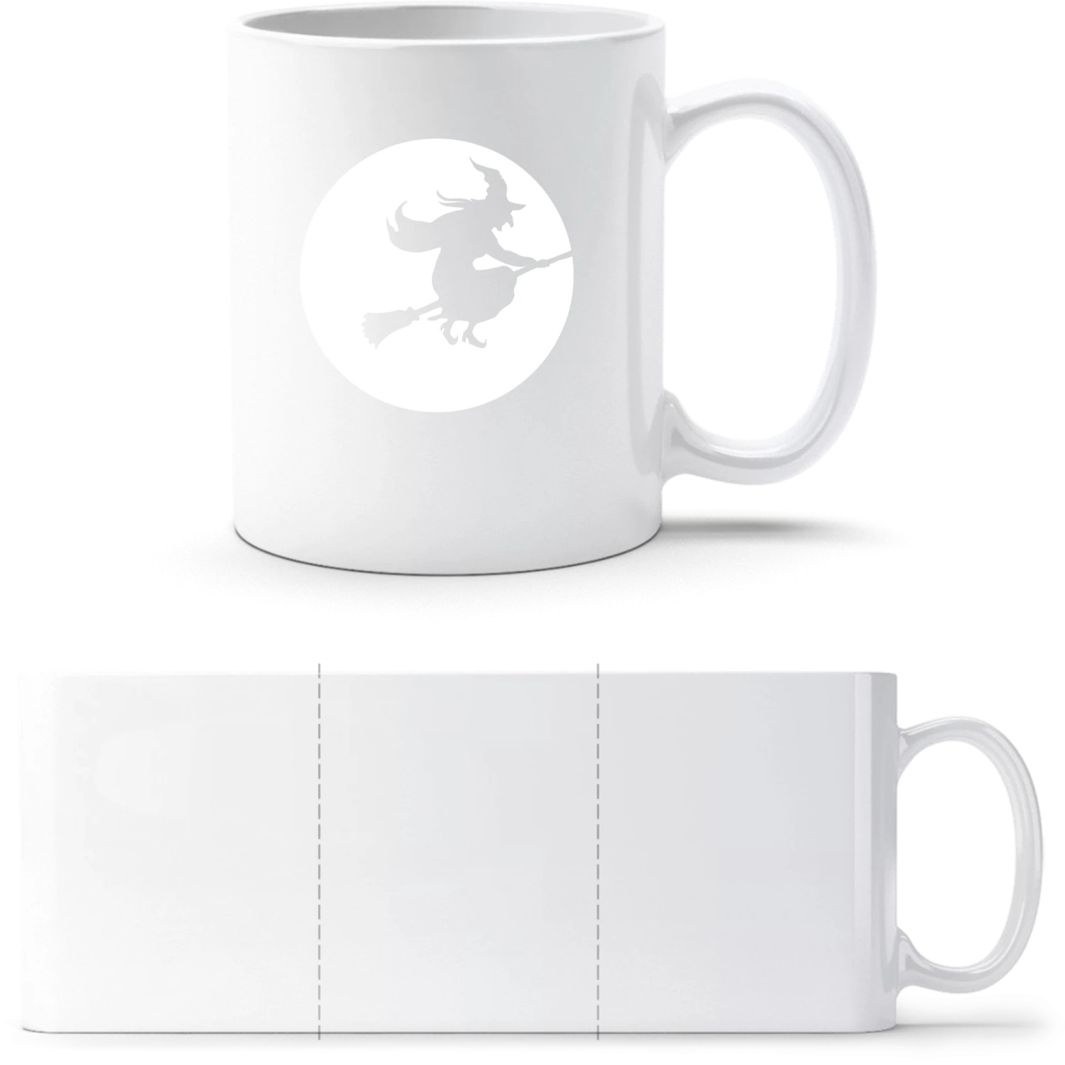 Witch Moon Silhouette - White White mug - front