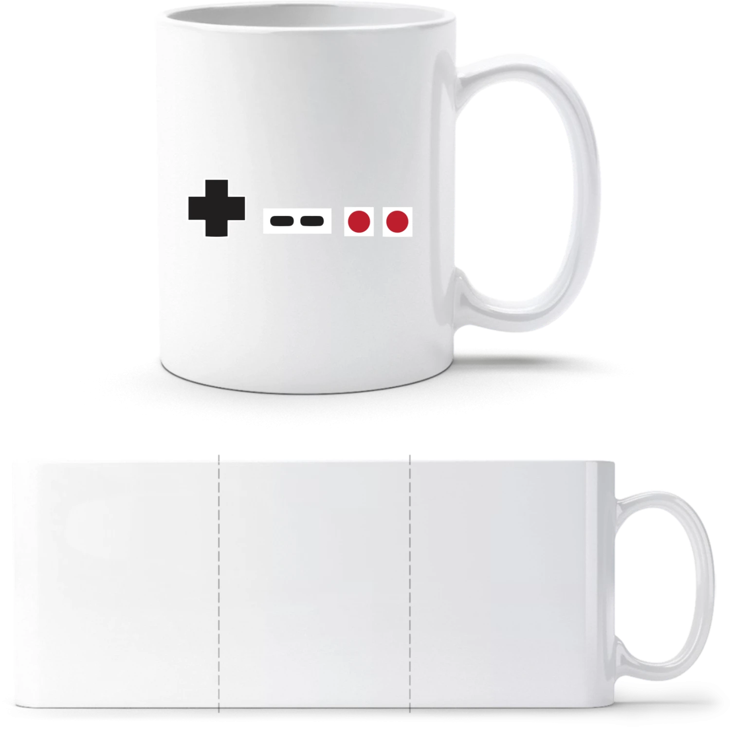 Old School Controller - White White mug - front