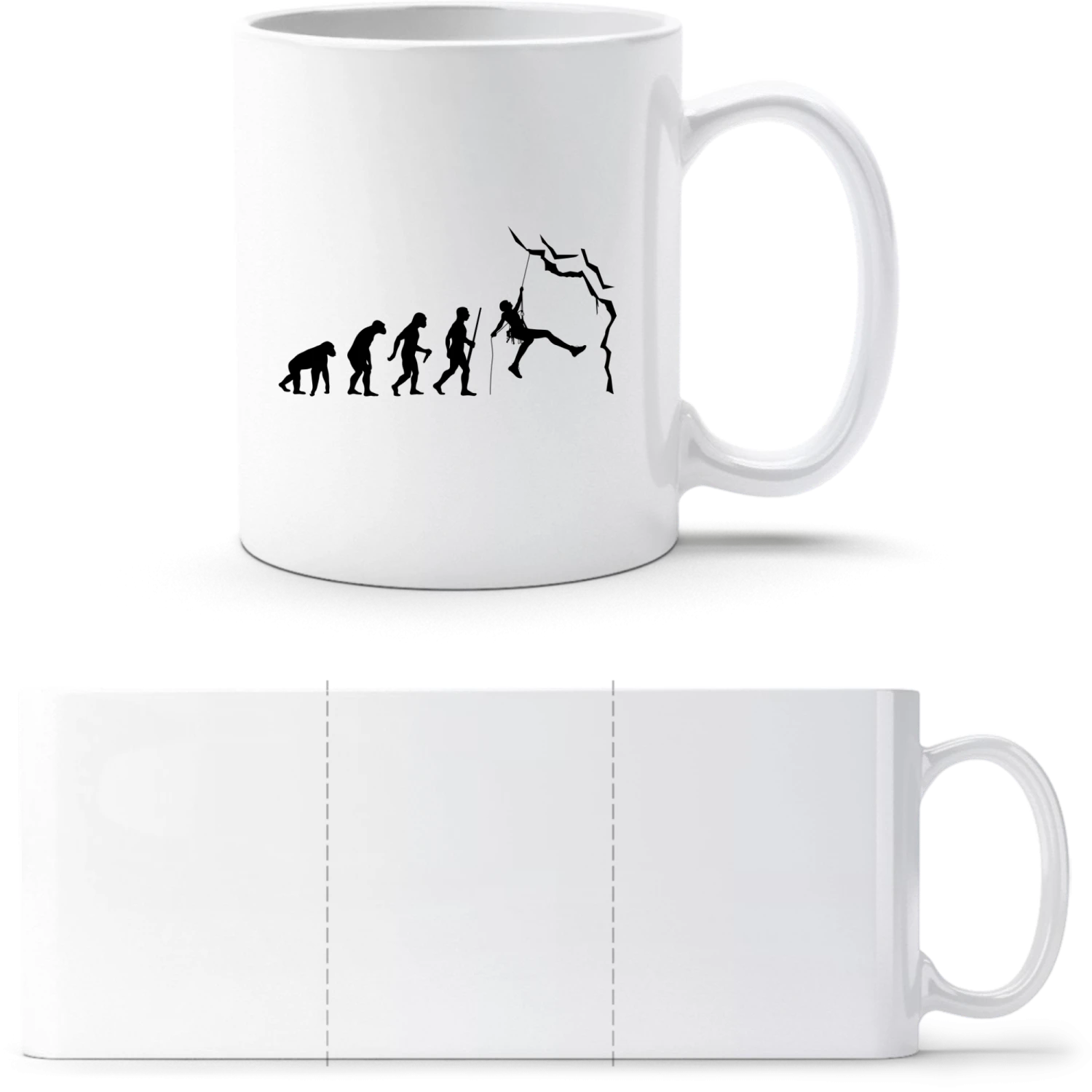 Climbing Evolution - White White mug - front