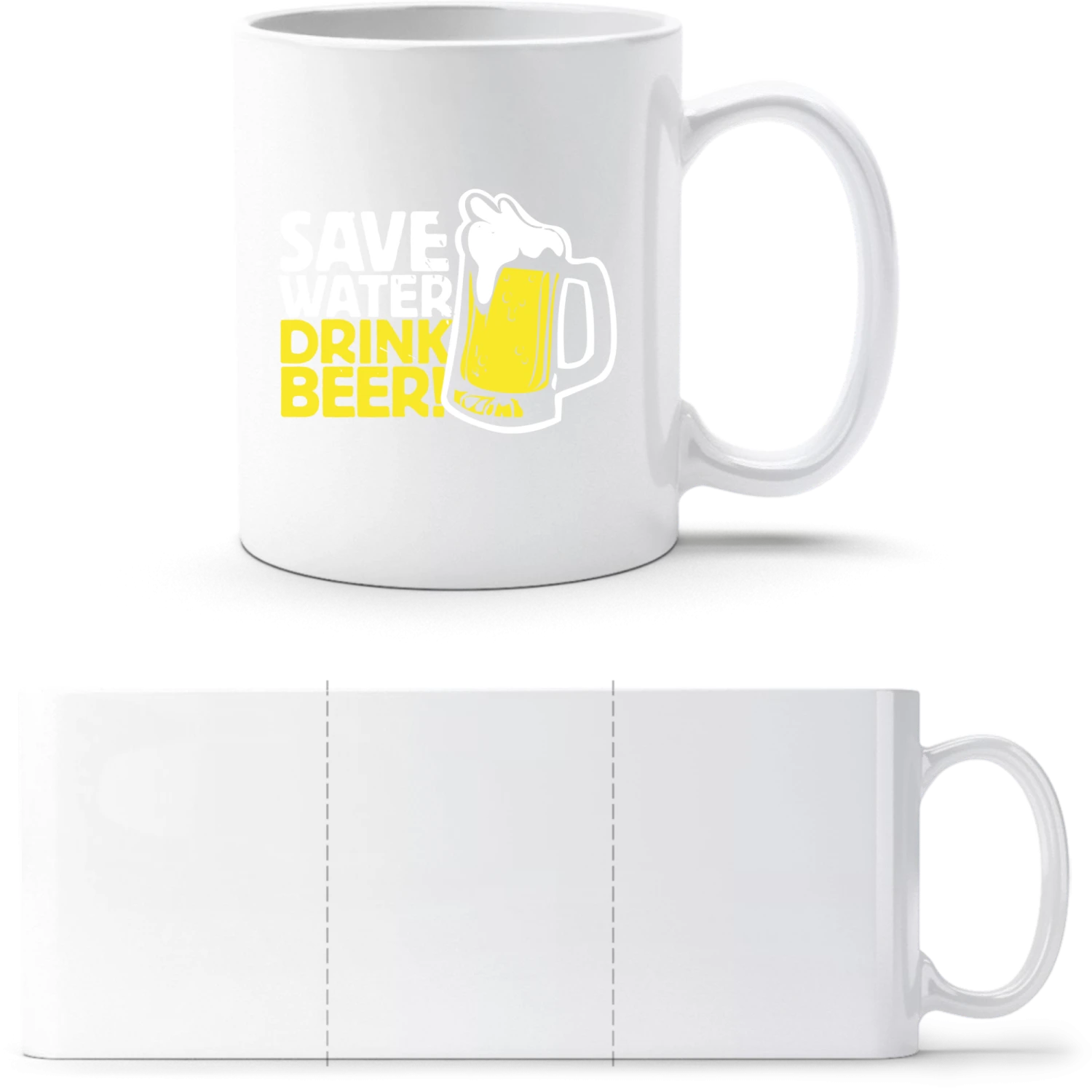 Save Water - White White mug - front