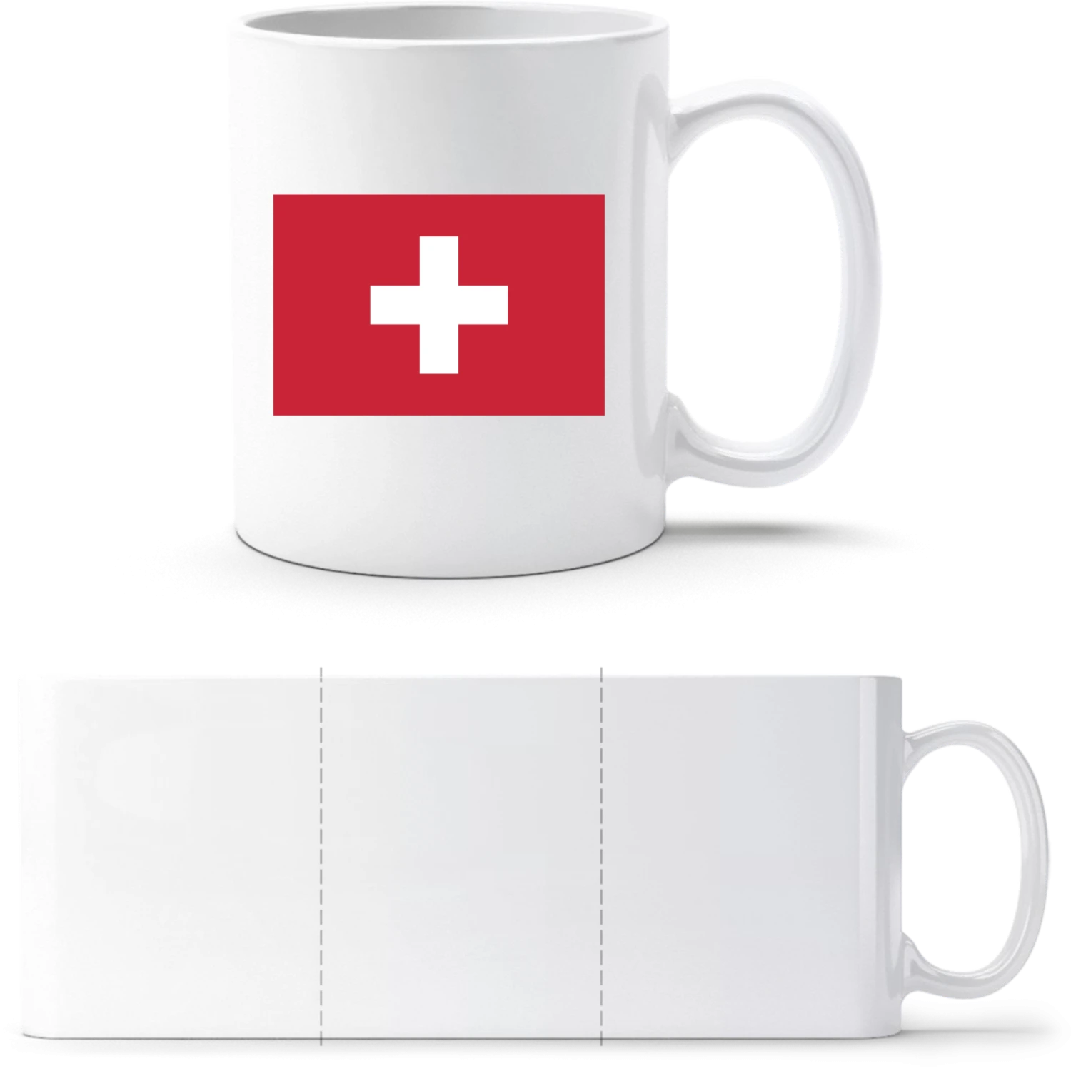Swiss Flag - White White mug - front