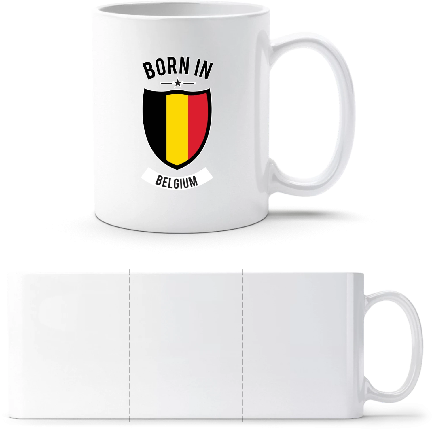 Born in Belgium - White White mug - front