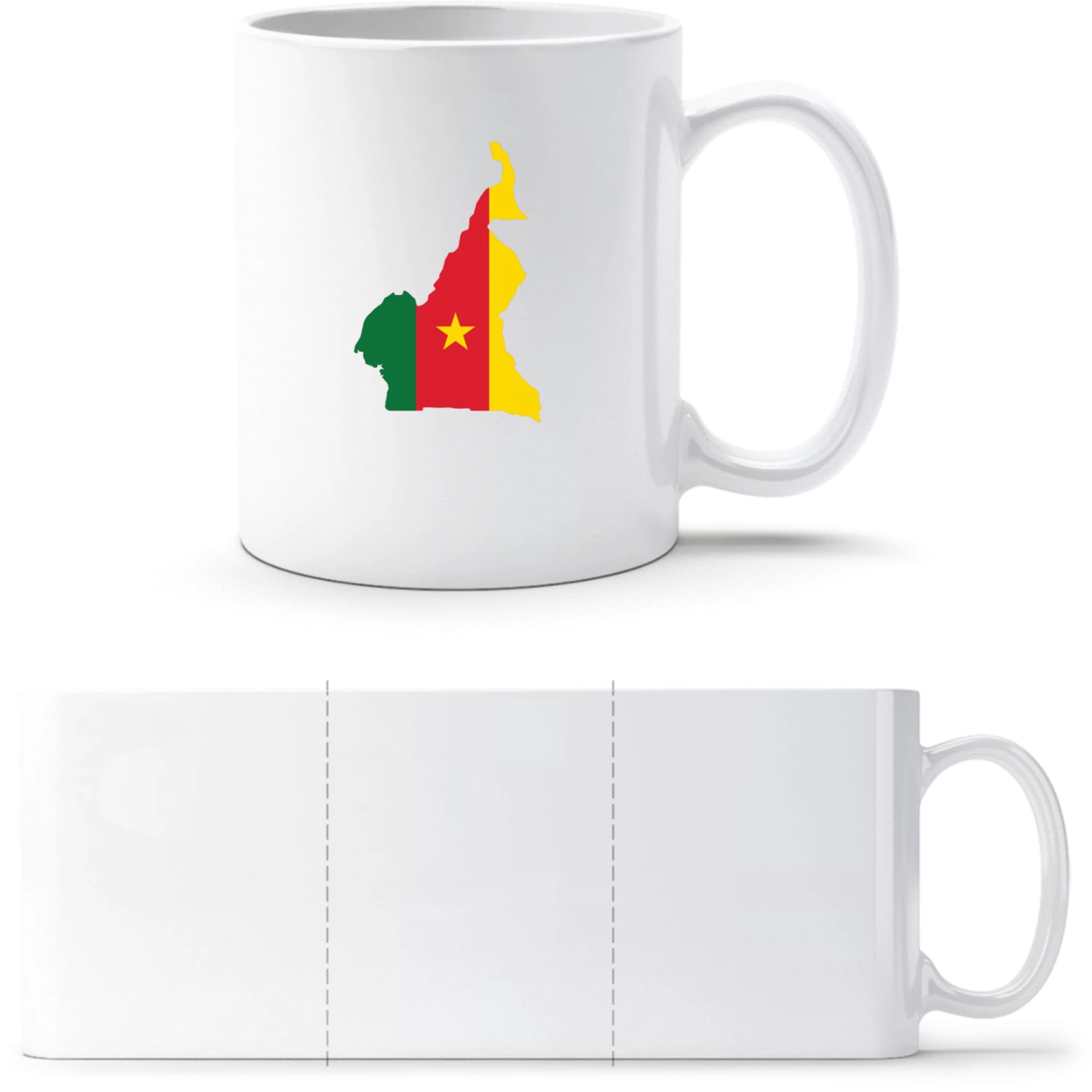 Cameroon Map - White White mug - front