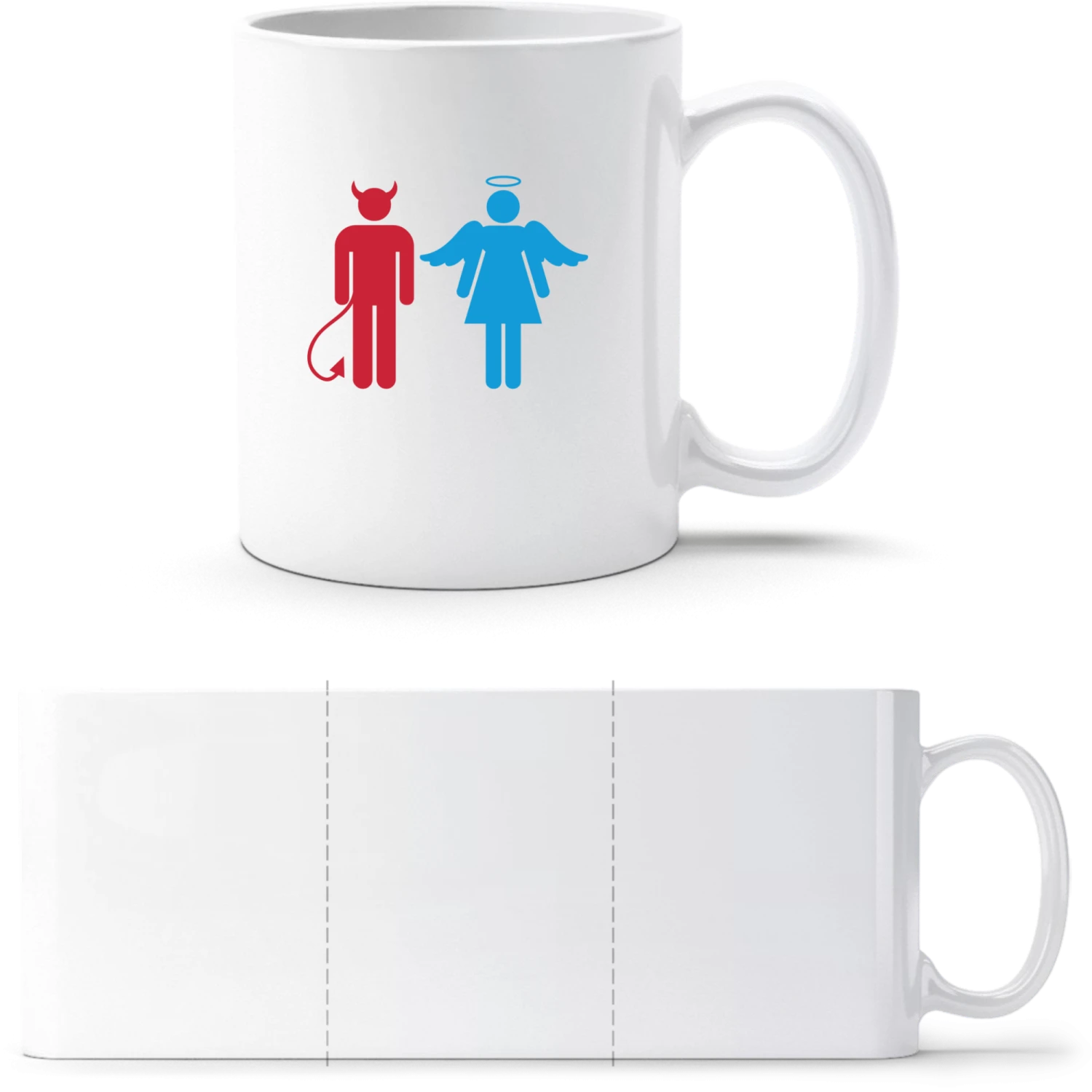 Devil And Angels - White White mug - front