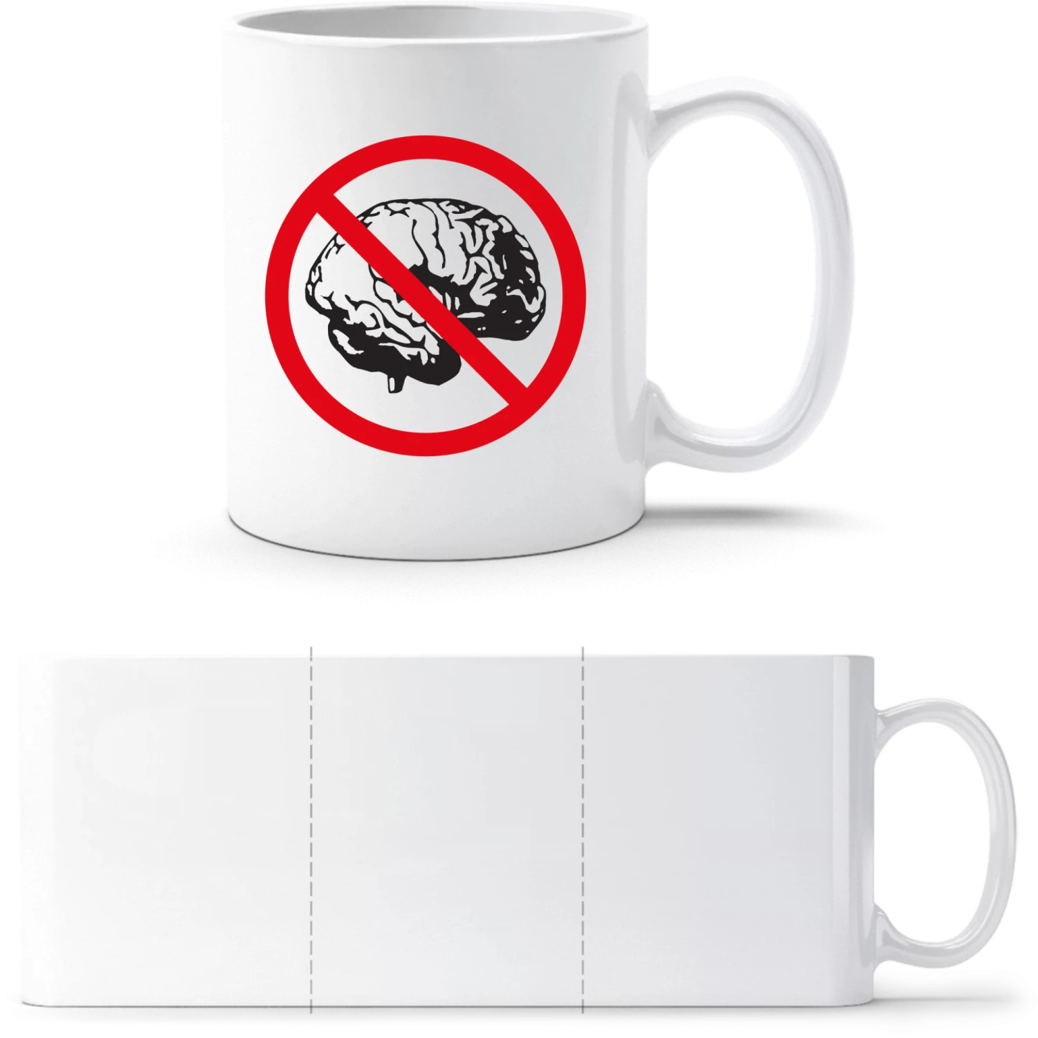 Brainless - White White mug - front