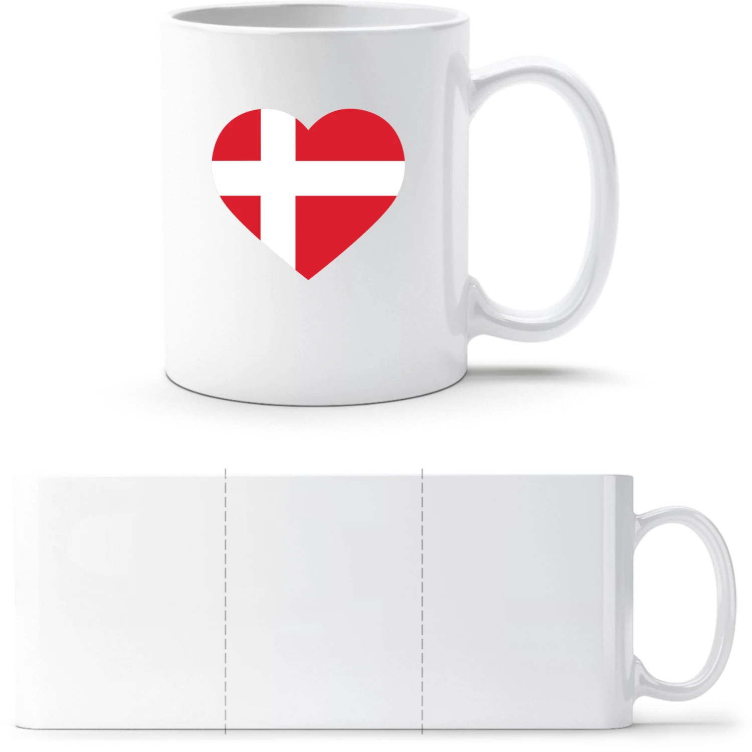 Denmark Heart - White White mug - front