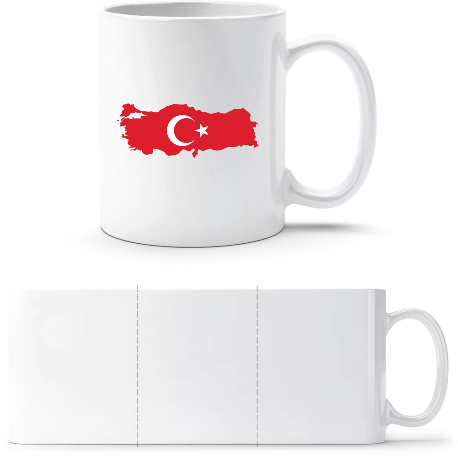 Turkey Map - White White mug - front
