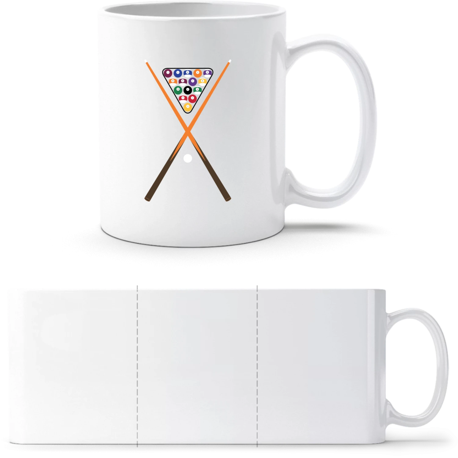 Billiards Kit - White White mug - front