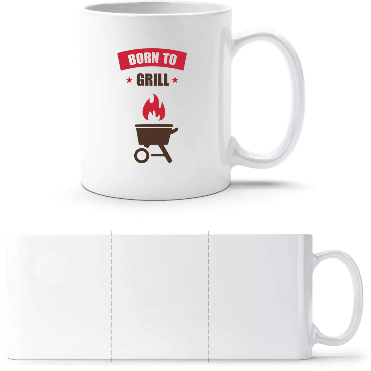 Born to Grill - White White mug - front