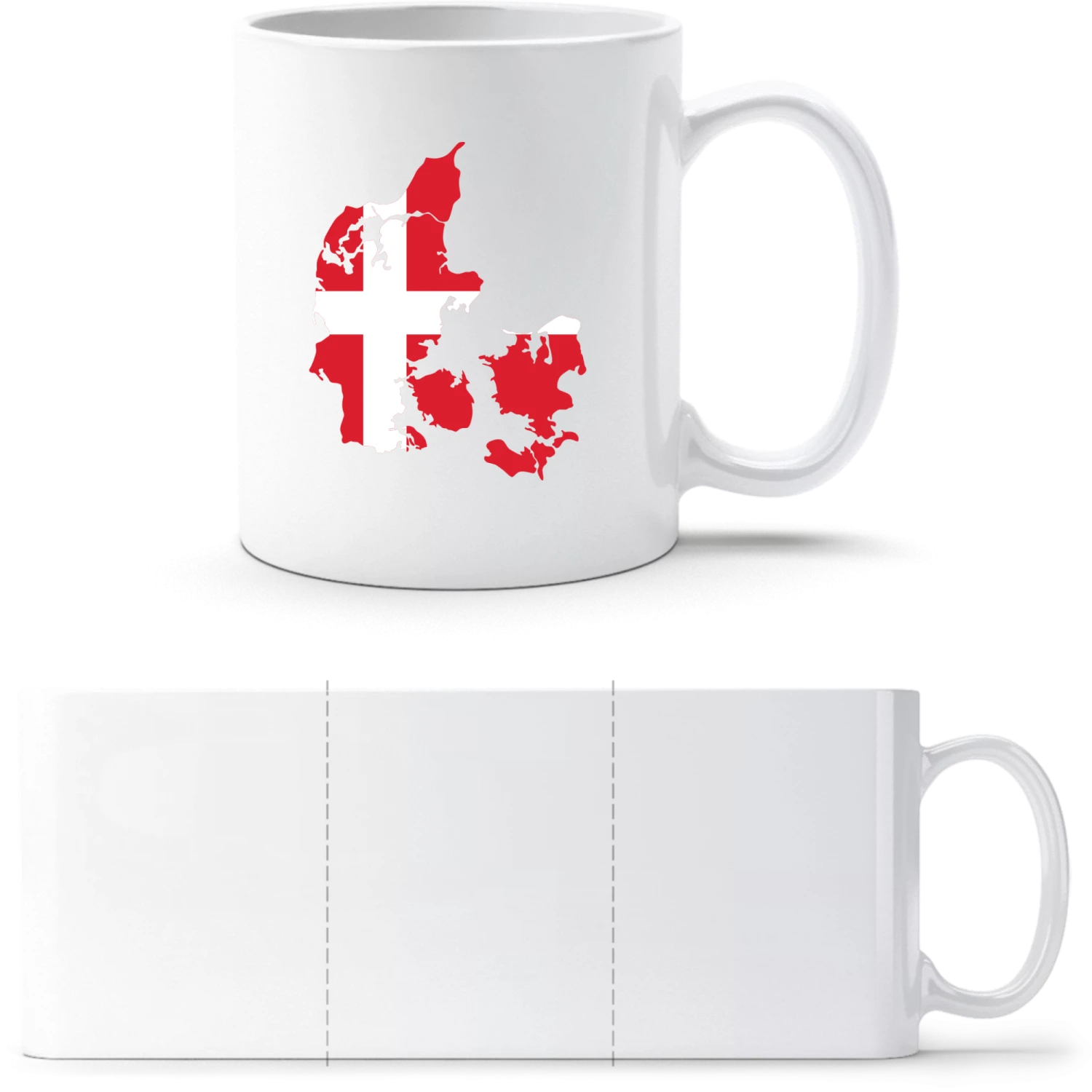 Denmark Map - White White mug - front