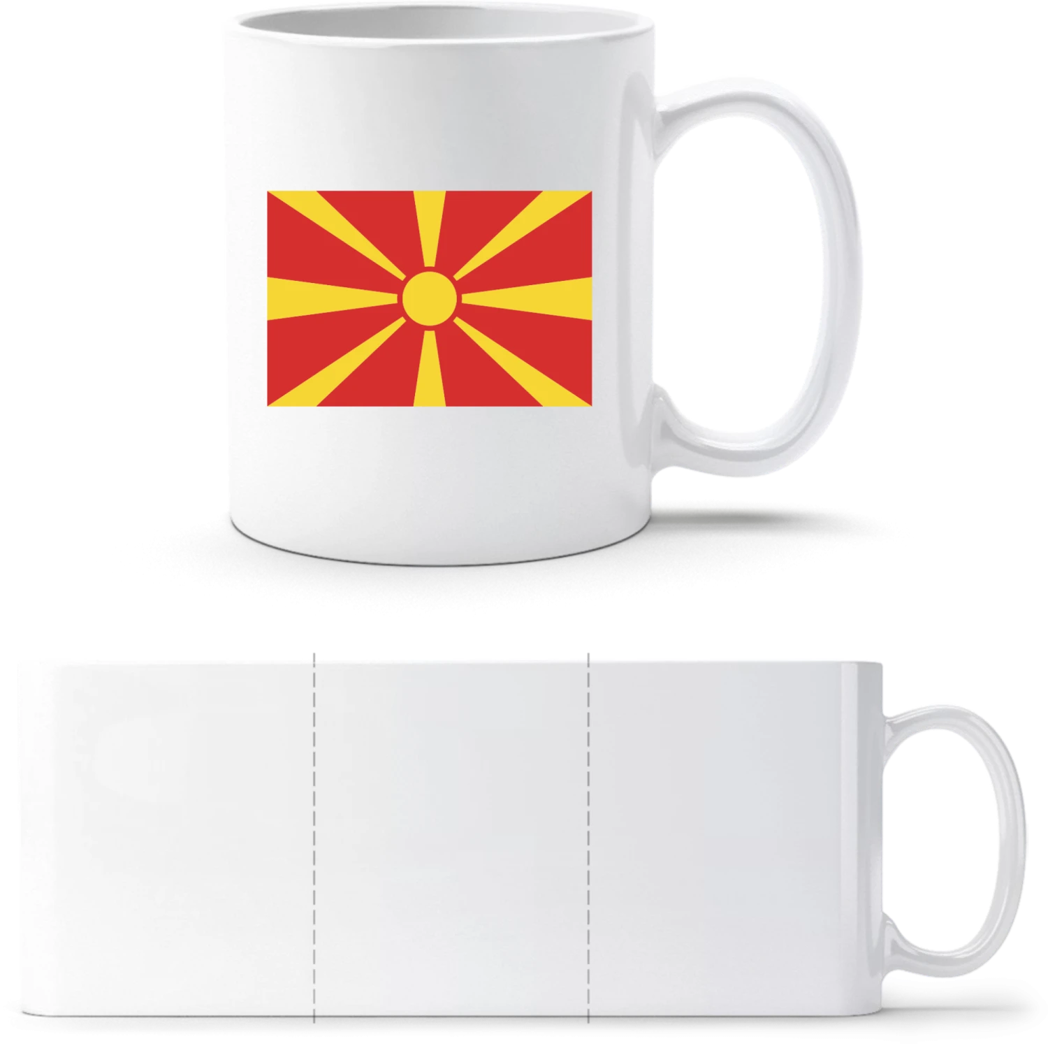 Macedonia Flag - White White mug - front