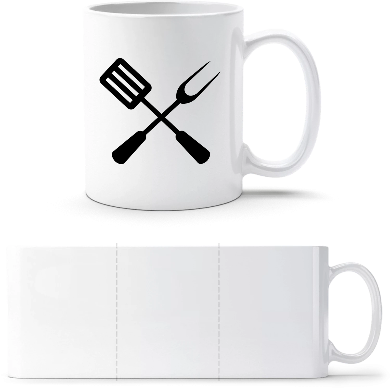 Grill BBQ Equipment - White White mug - front