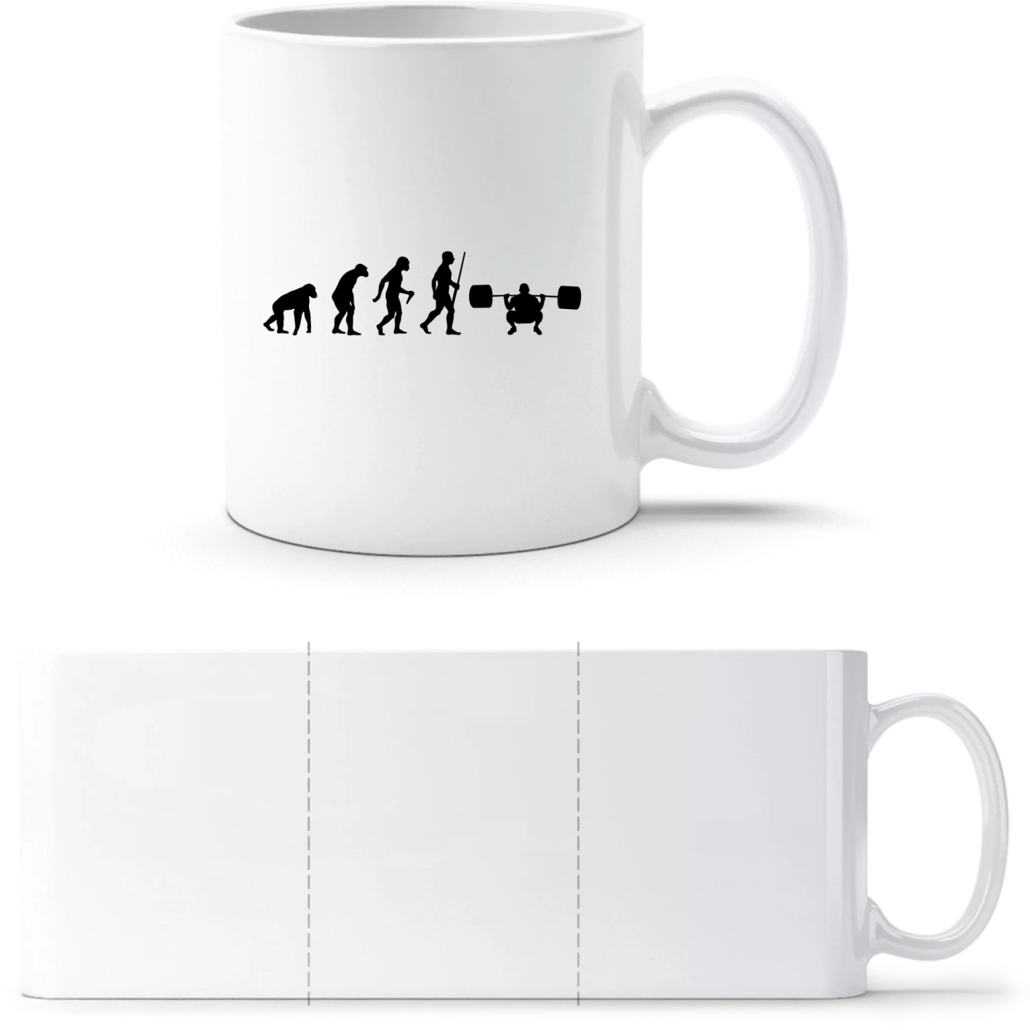 Weightlifter Evolution - White White mug - front