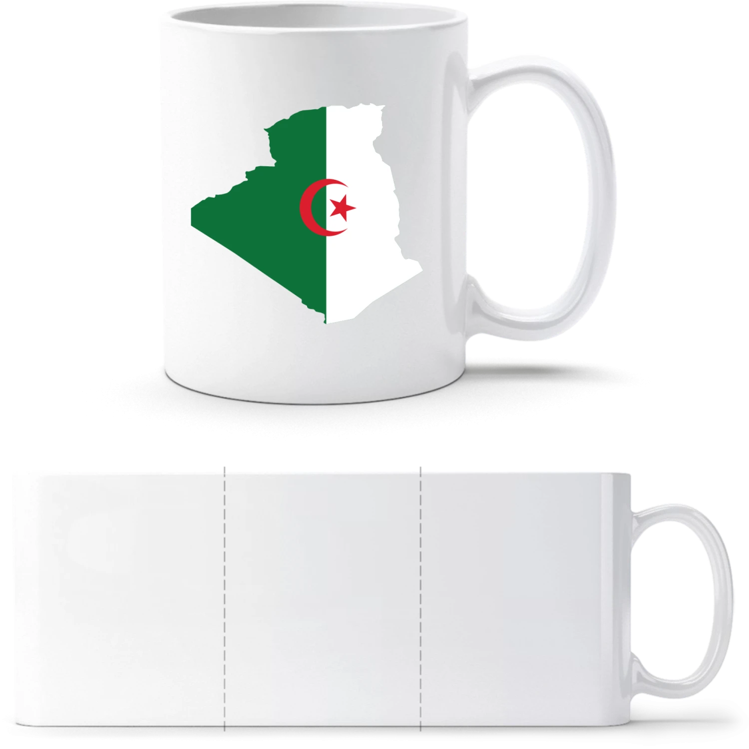 Algeria Map - White White mug - front