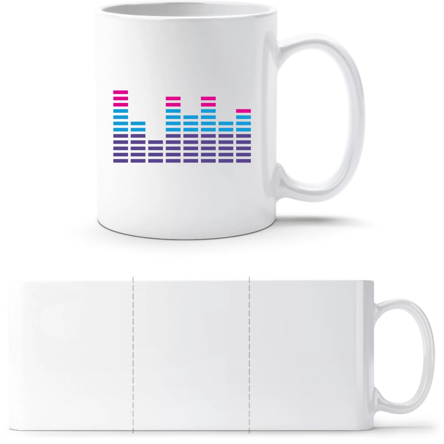 Printed Equalizer - White White mug - front