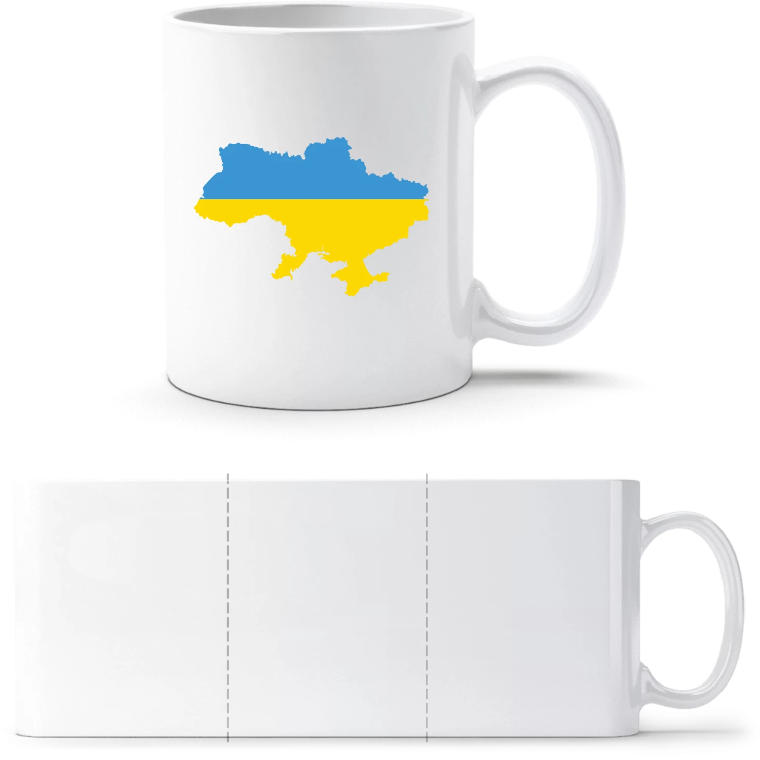 Ukraine Map - White White mug - front
