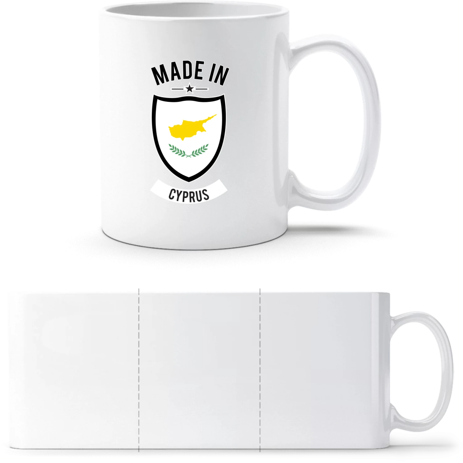 Made in Cyprus - White White mug - front