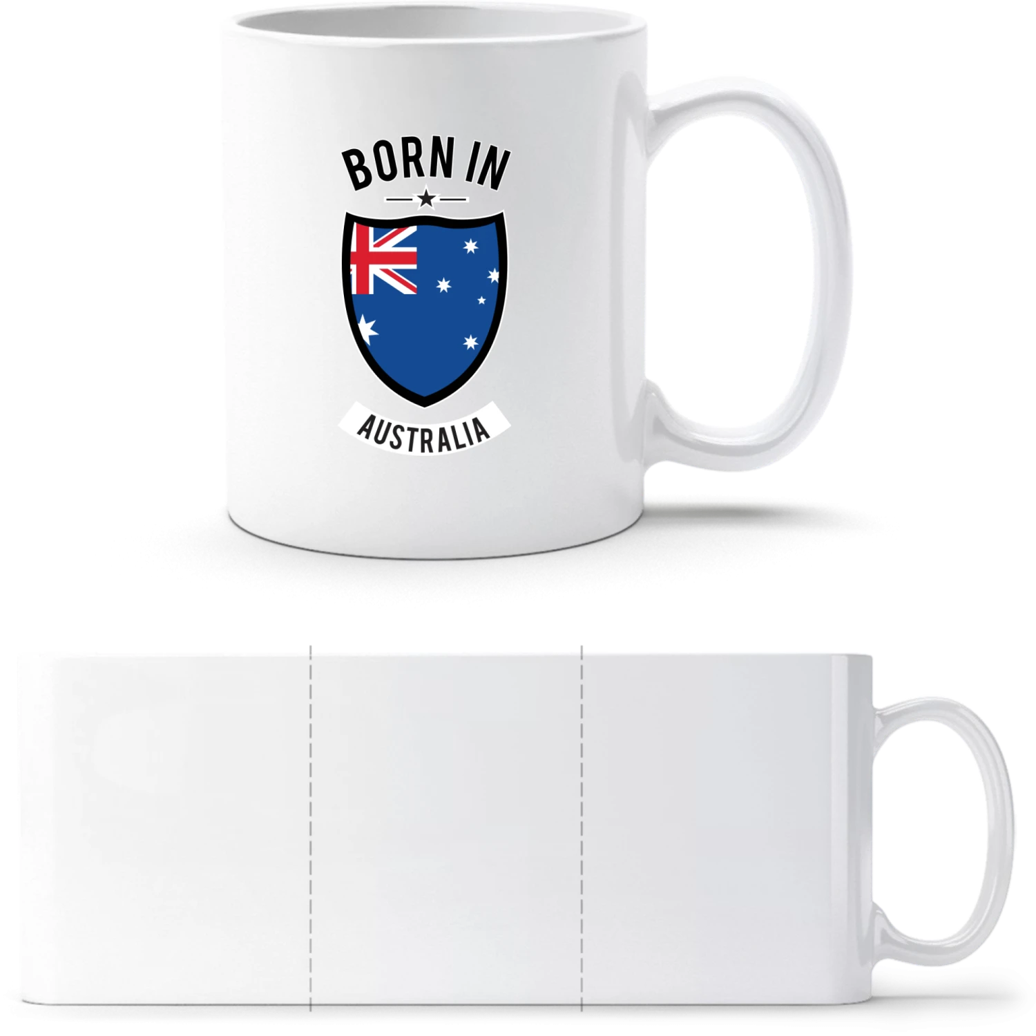 Born in Australia - White White mug - front