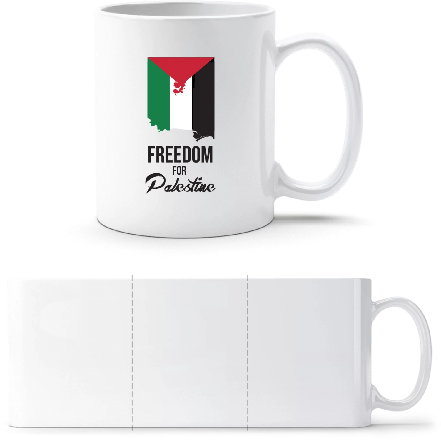 Freedom For Palestine - White White mug - front