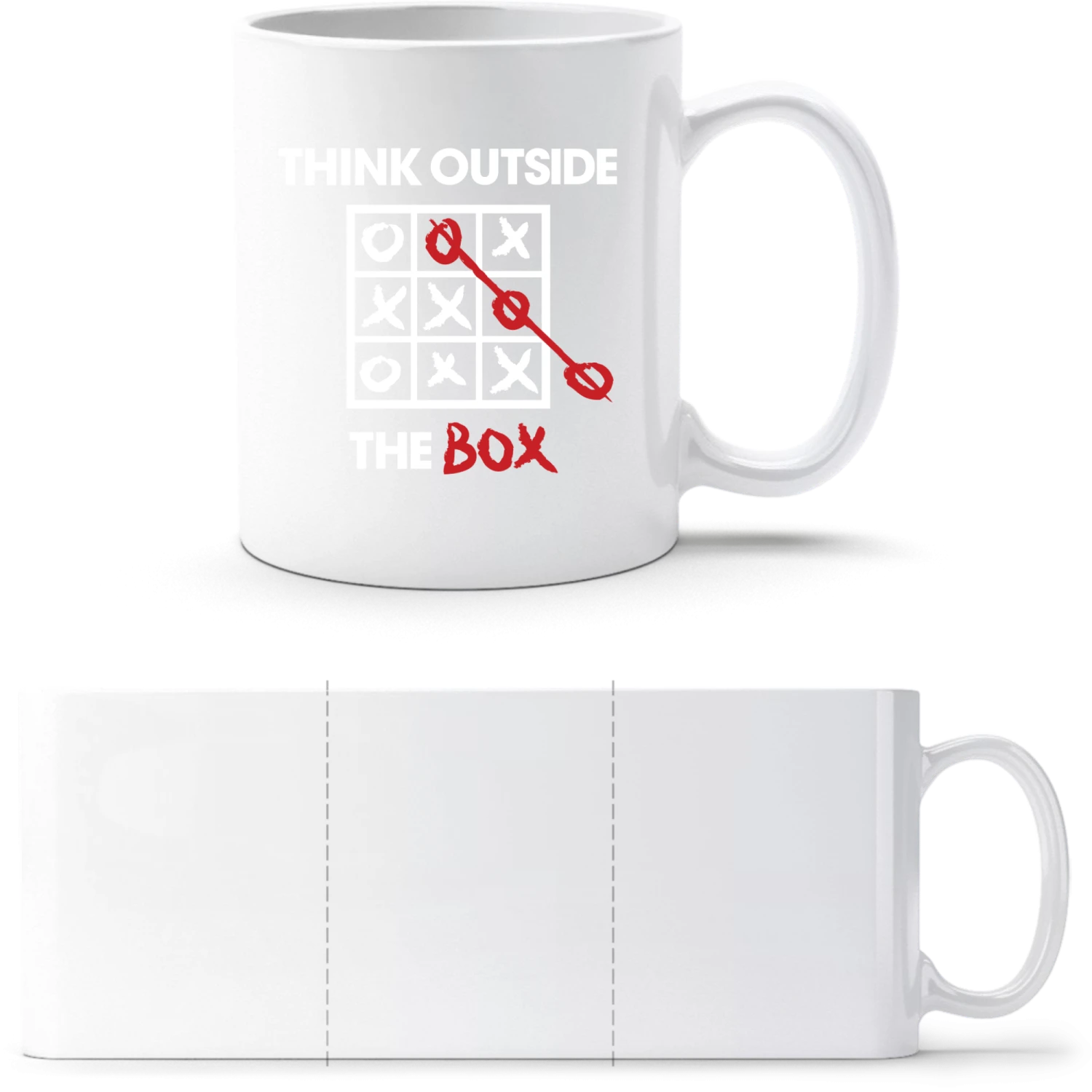 Think Outside The Box - White White mug - front