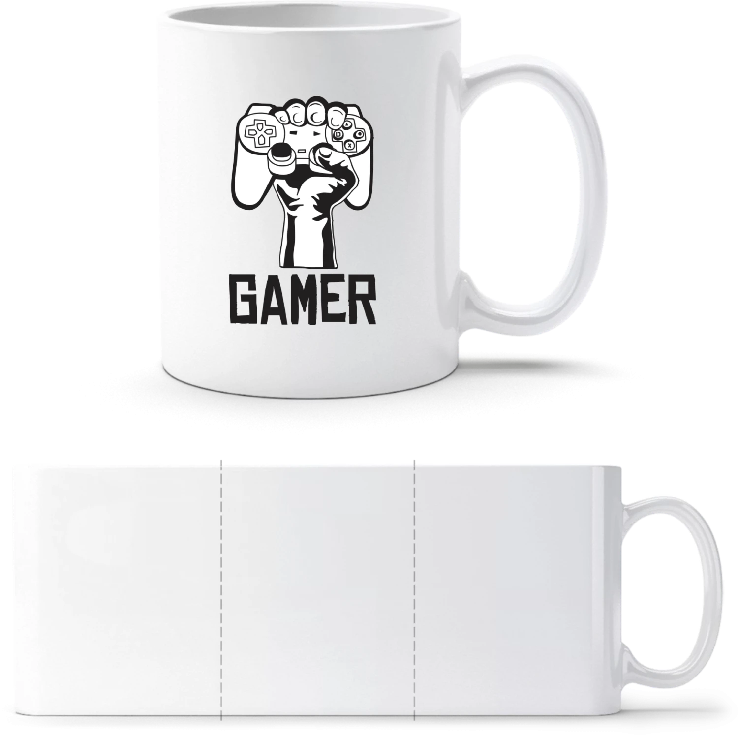 Gamer Power - White White mug - front
