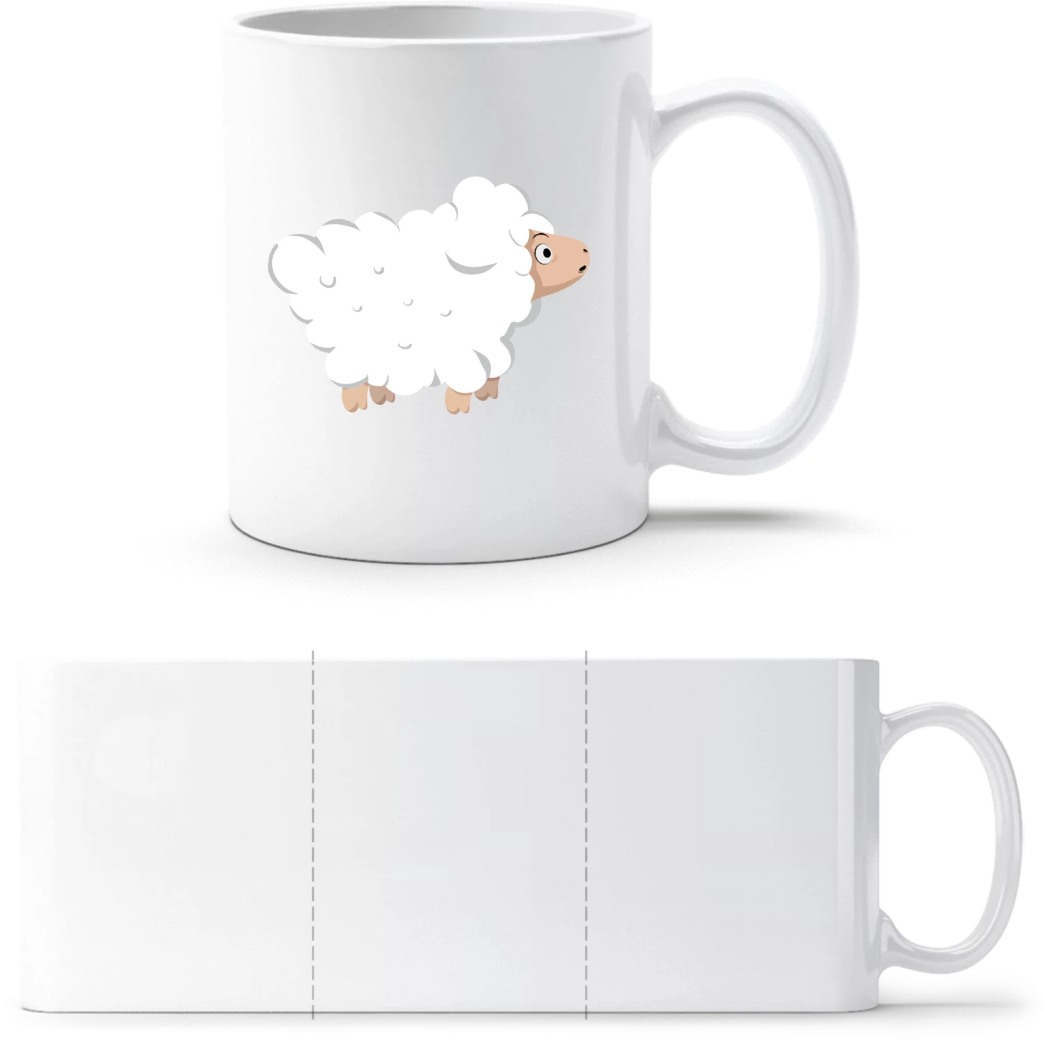 White Sheep - White White mug - front