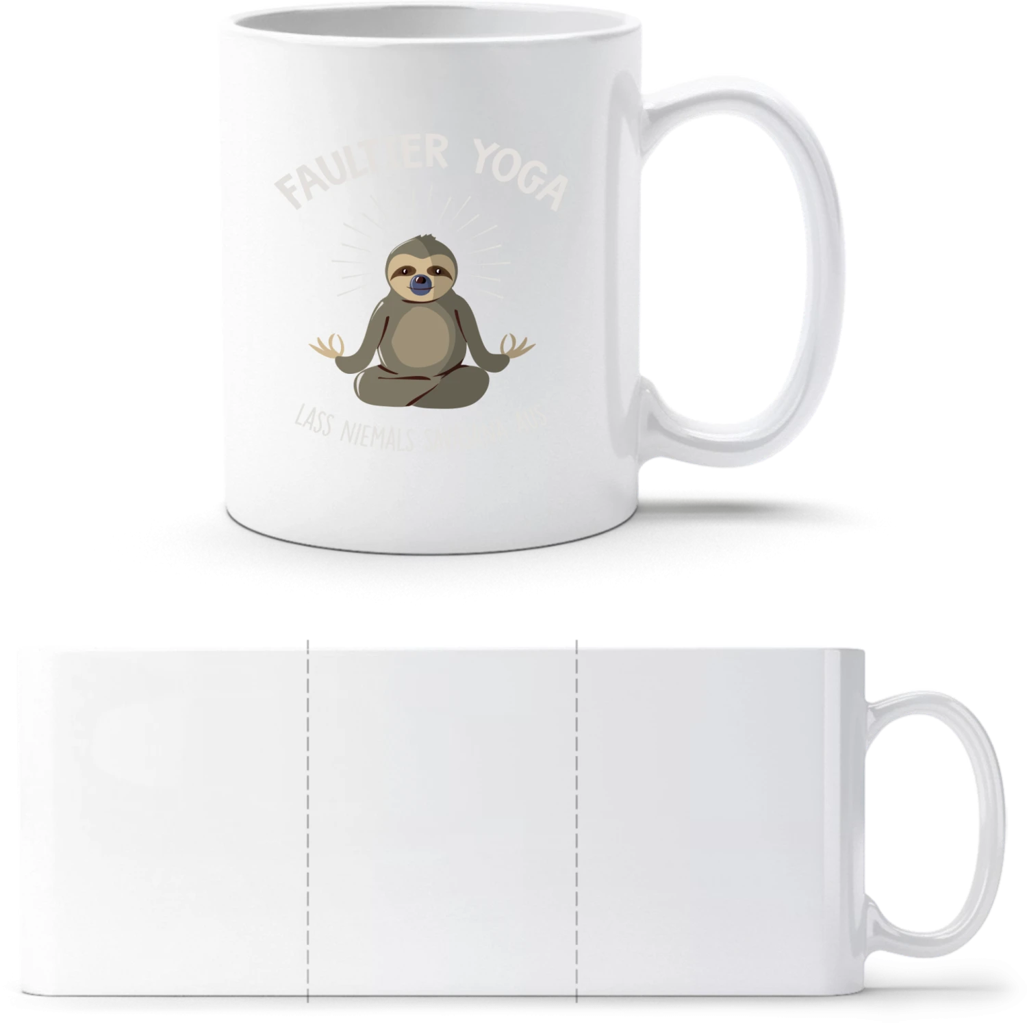 Faultier Yoga - White White mug - front