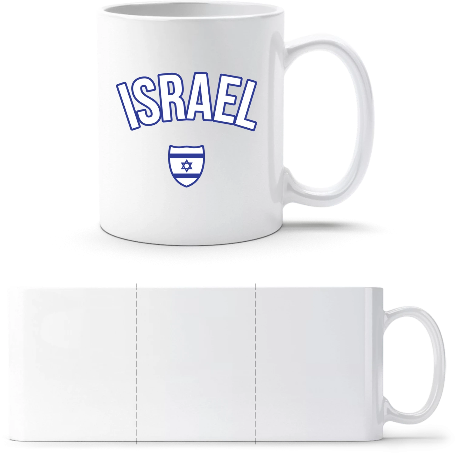 ISRAEL Fan - White White mug - front