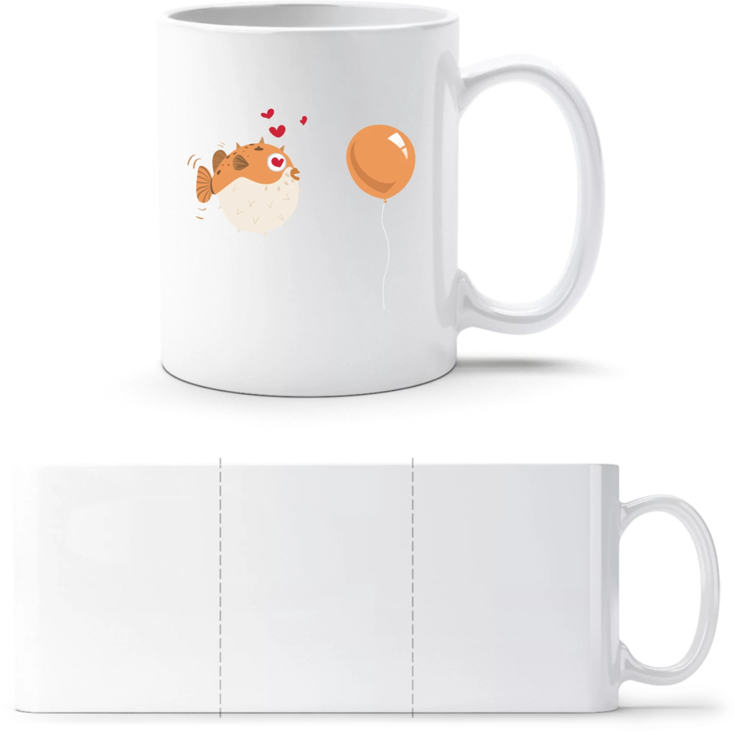 Blowfish Love - White White mug - front