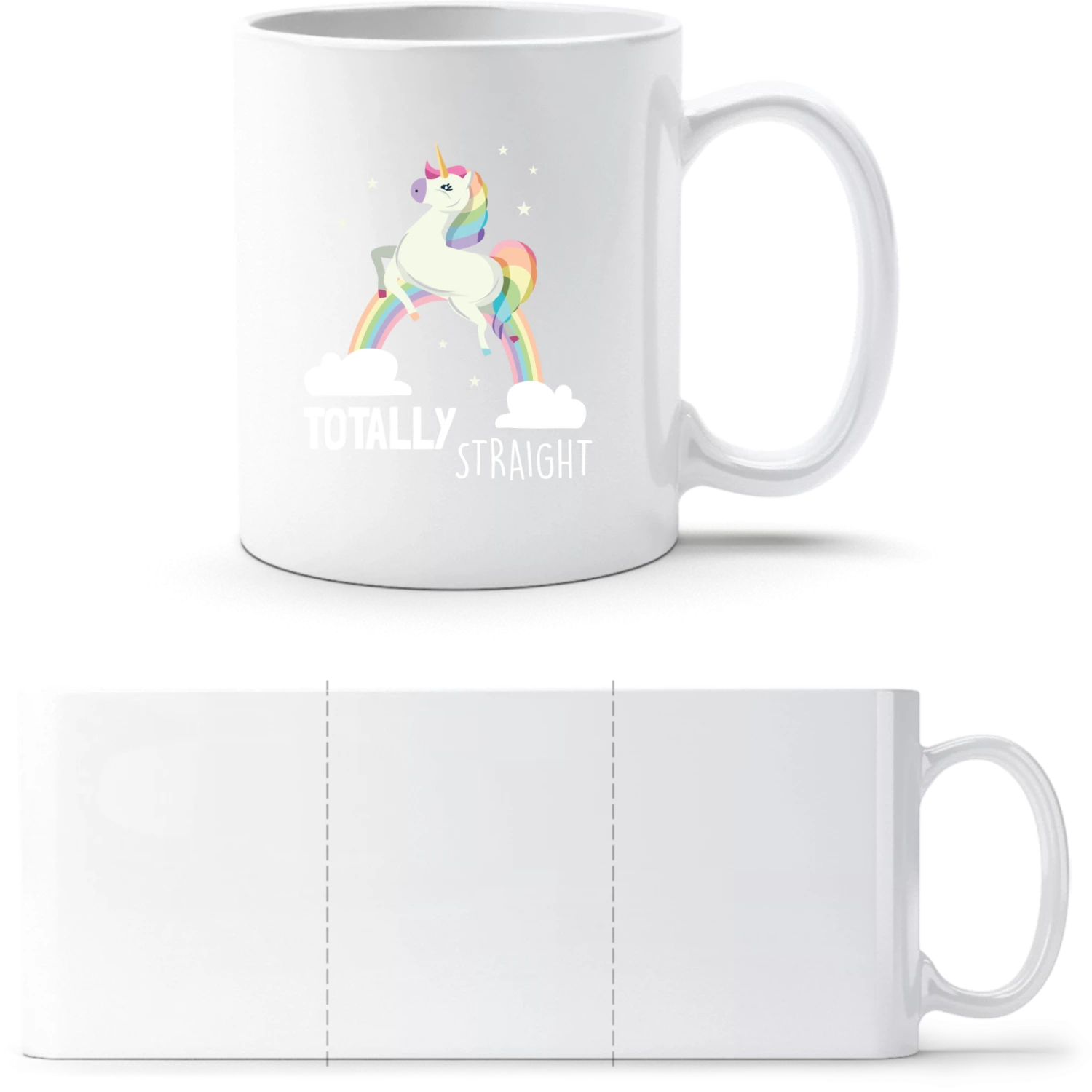 Totally Straight - White White mug - front