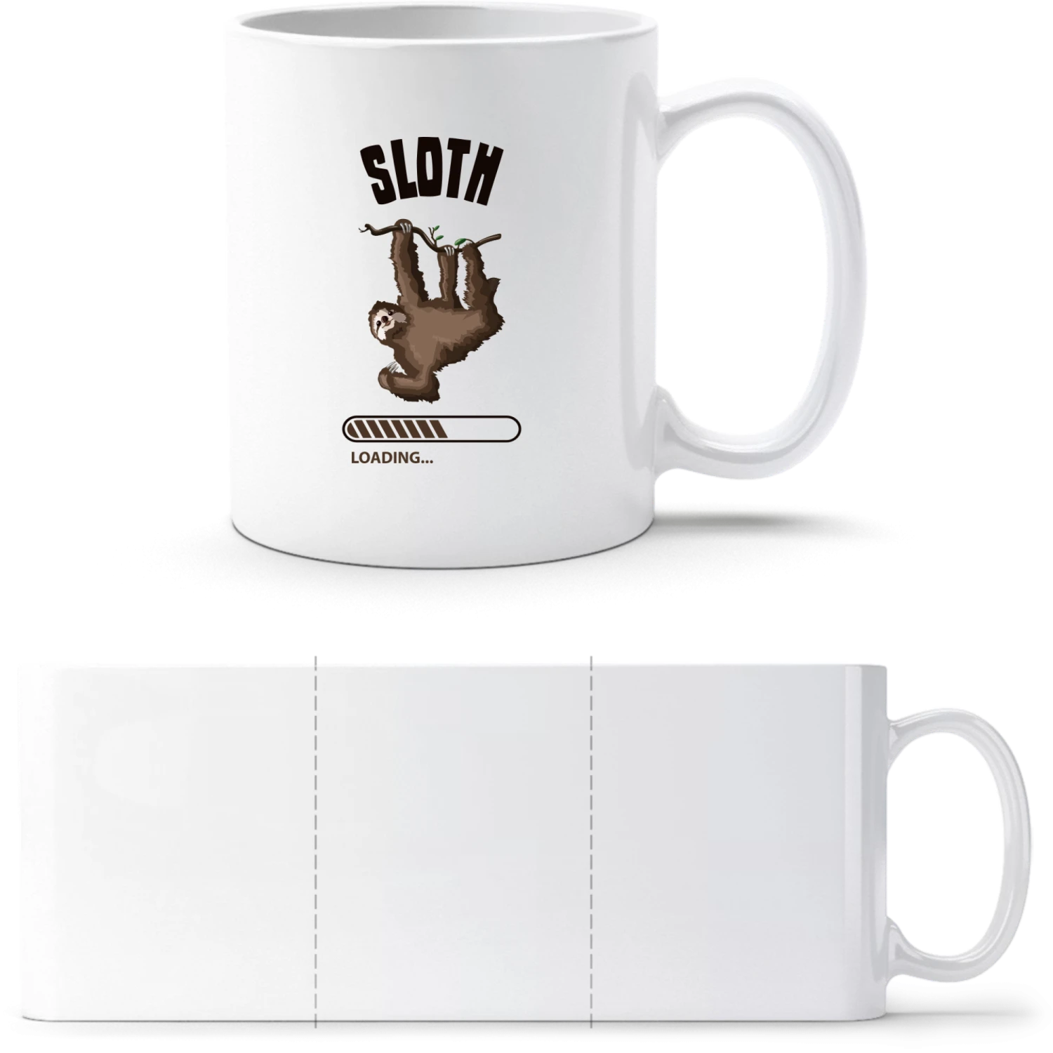 Sloth Loading - White White mug - front