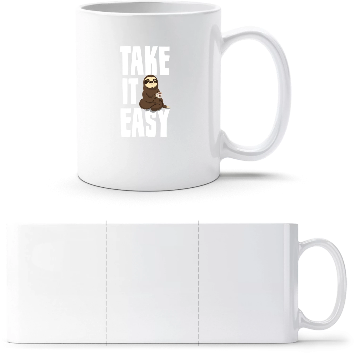 Take It Easy Sloth - White White mug - front