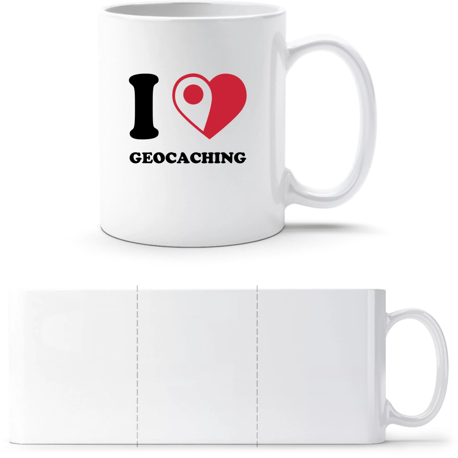 I Love Geocaching - White White mug - front