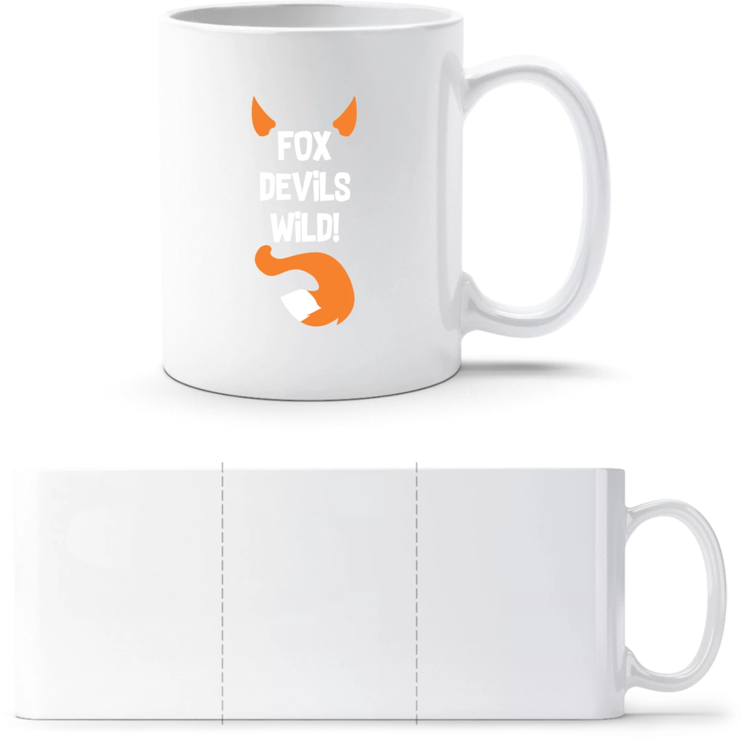 Fox Devils Wild - White White mug - front