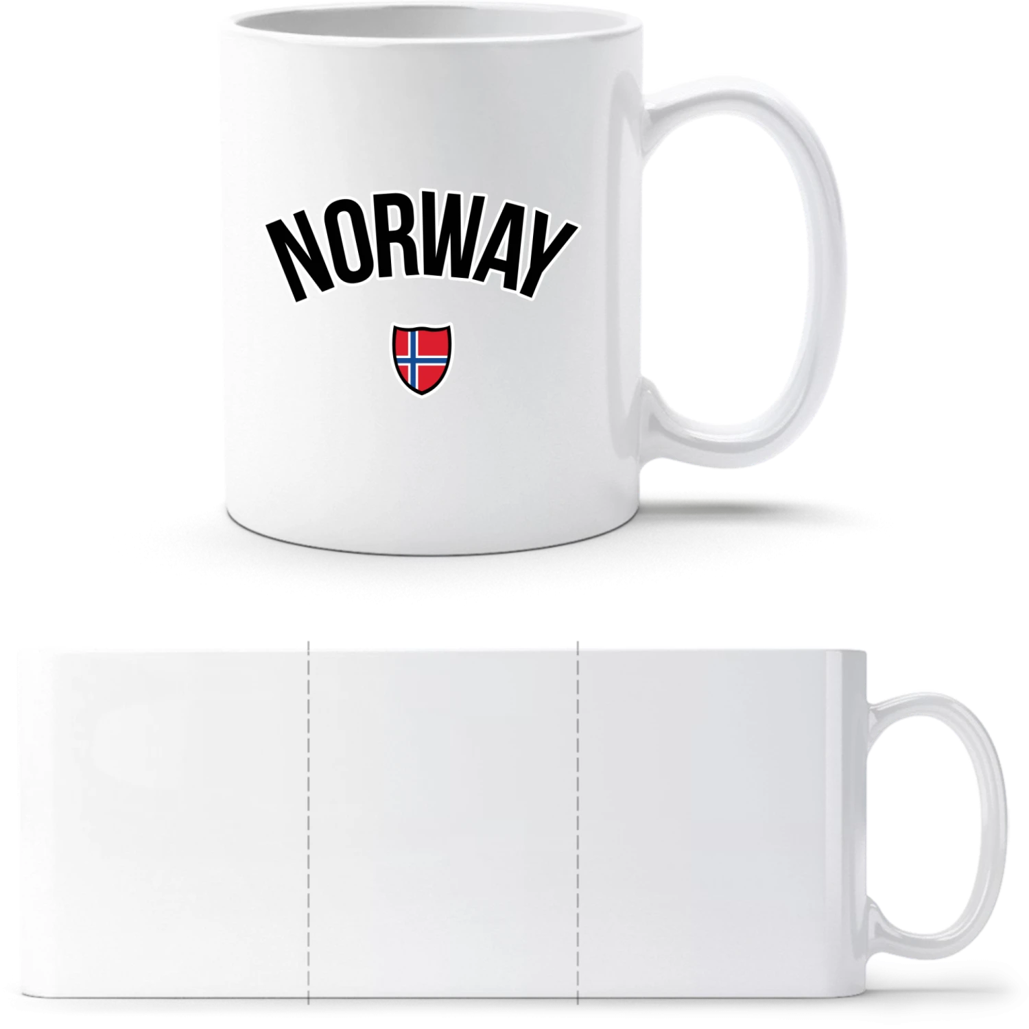NORWAY Fan - White White mug - front