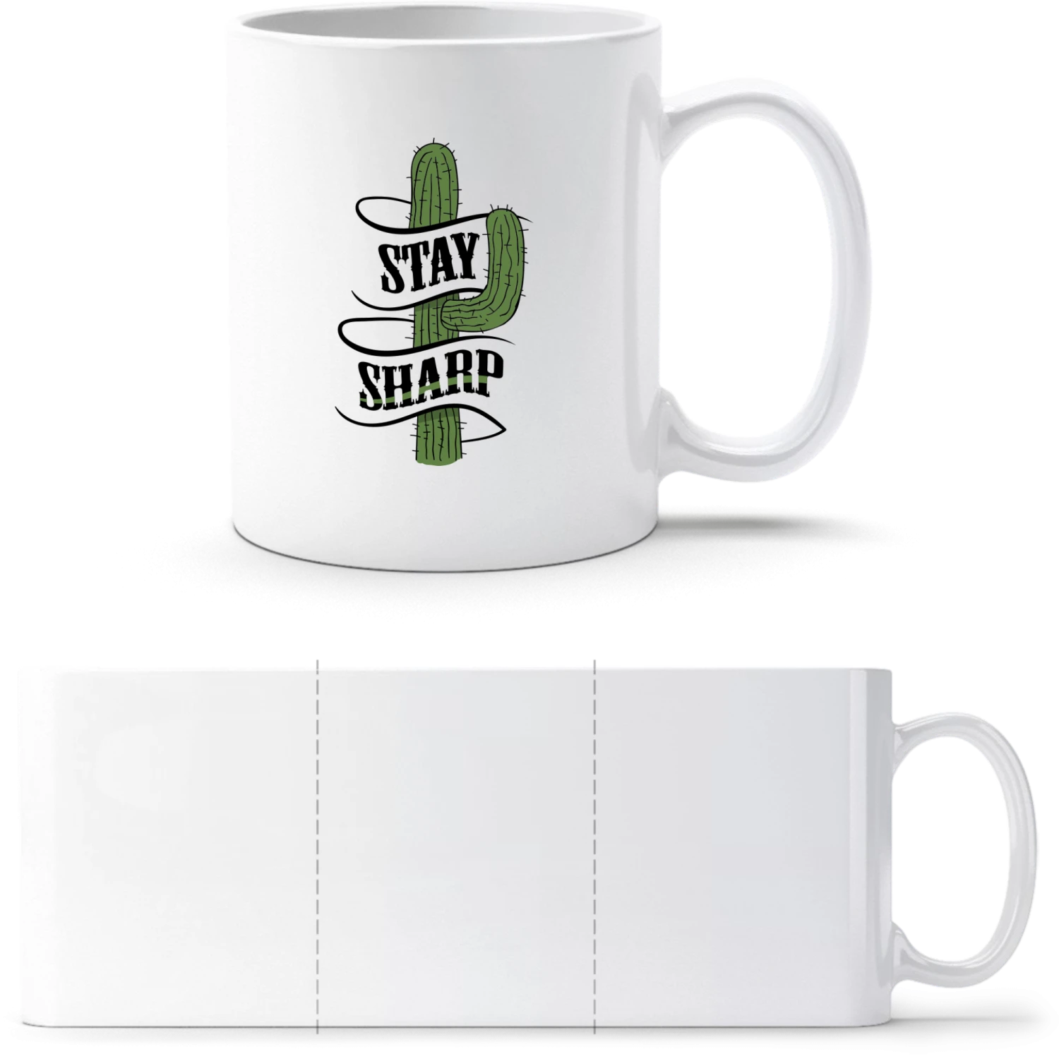 Stay Sharp - White White mug - front