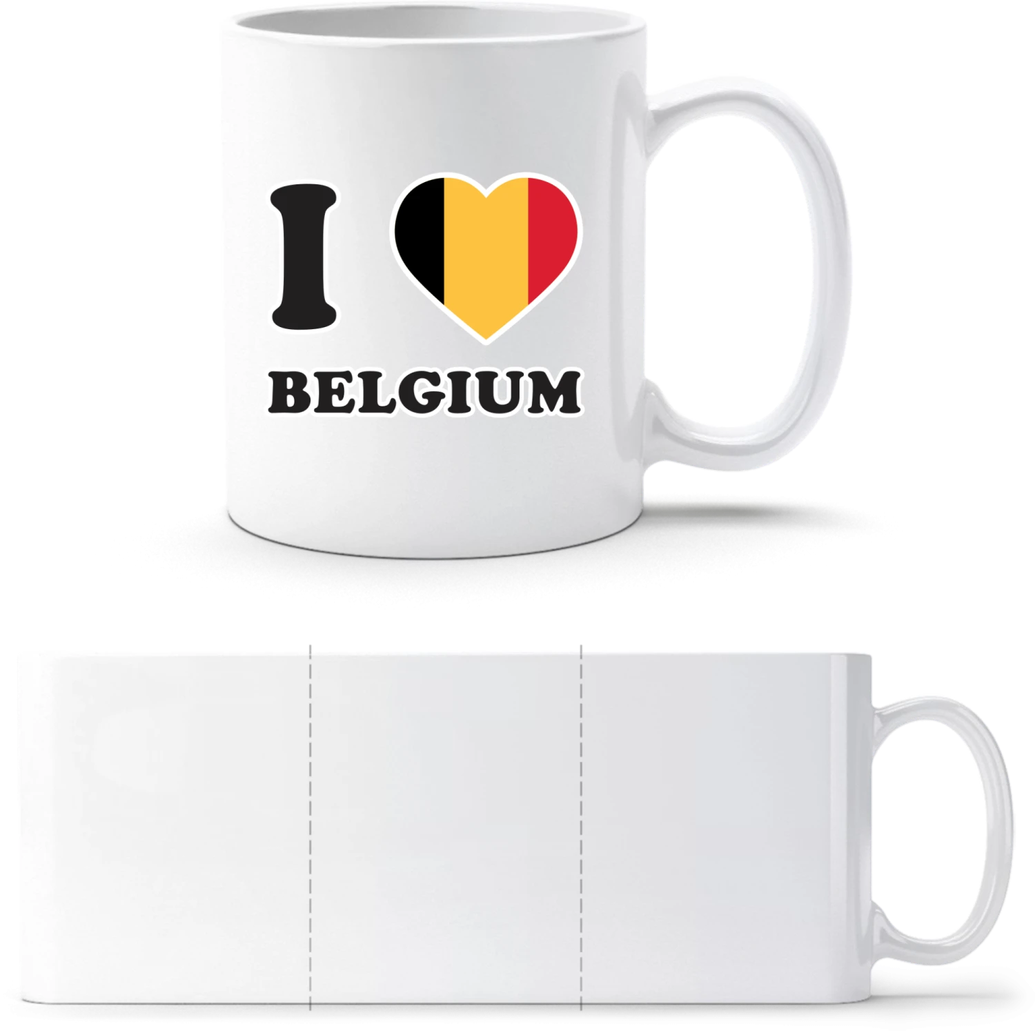 I Love Belgium - White White mug - front