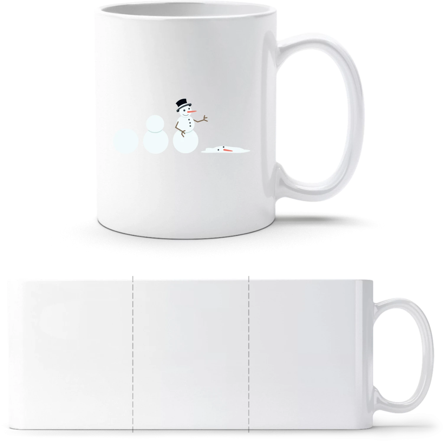 Snowman Evolution - White White mug - front