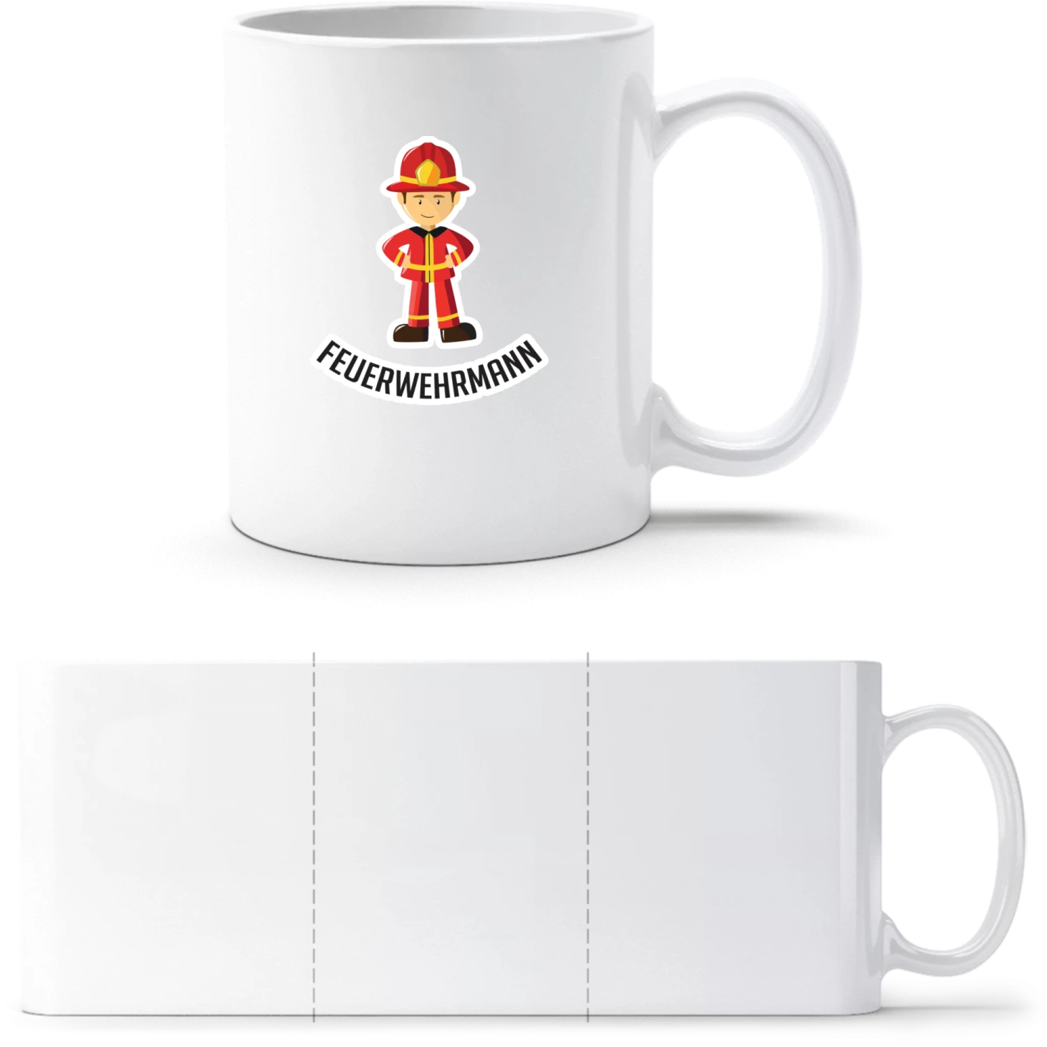 Feuerwehrmann Comic - White White mug - front