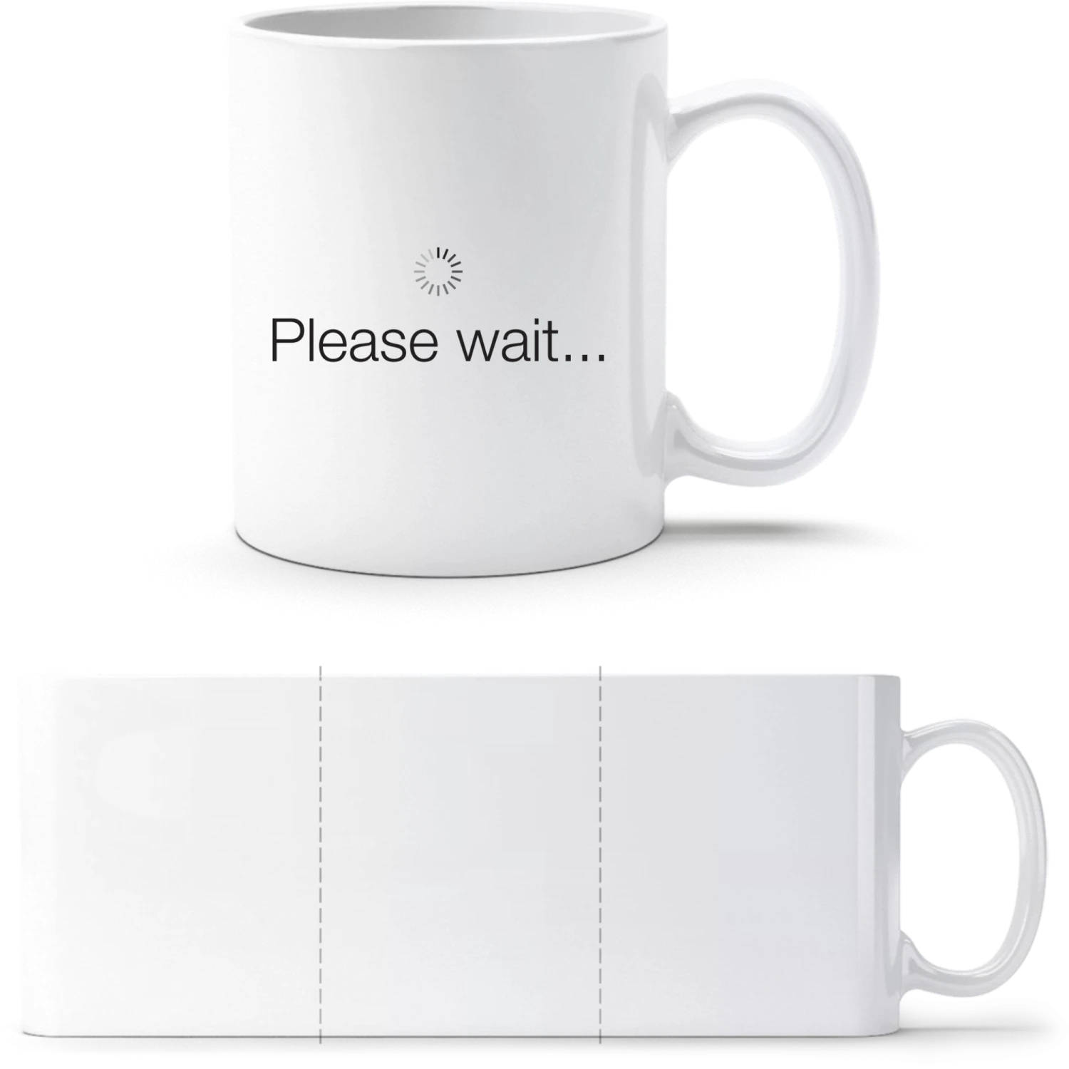 Please Wait Loading - White White mug - front