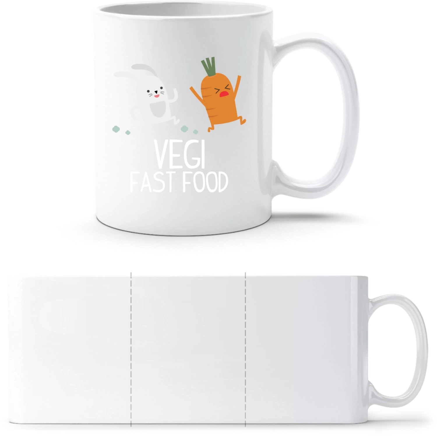 Vegi Fast Food - White White mug - front